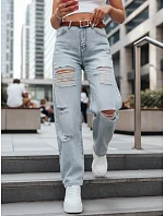 Dámské džínové kalhoty s páskem blue Dstreet model 21988285 - FashionStreet