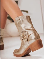 Dámské kovbojské boty se zlatou přezkou Dstreet model 21994377 - FashionStreet