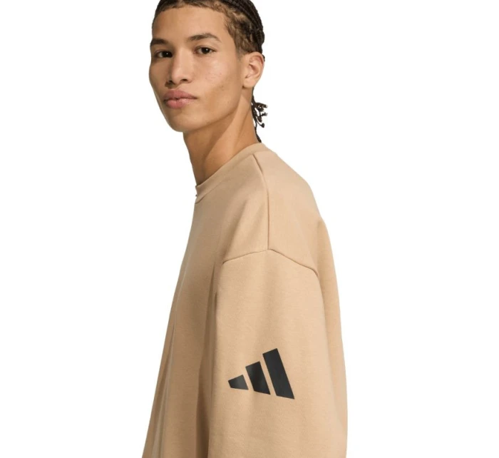 Pánská mikina Essentials Loose Fit 3 Logo béžová pánská model 21493238 - ADIDAS Pánská mikina Essentials Loose Fit 3 Logo béžová pánská model 21493238 - ADIDAS