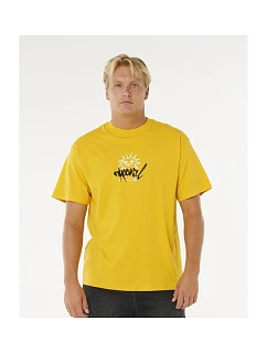 Pánske tričko RIP CURL Inner Visions Rotten Sun Tee, žlté