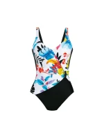 Anita ELEA - Zoštíhľujúce jednodielne plavky s tvarovanými košíčkami (Green Tropics, mätová)
