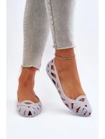 Damskie Gumowe Baleriny Szare Salam