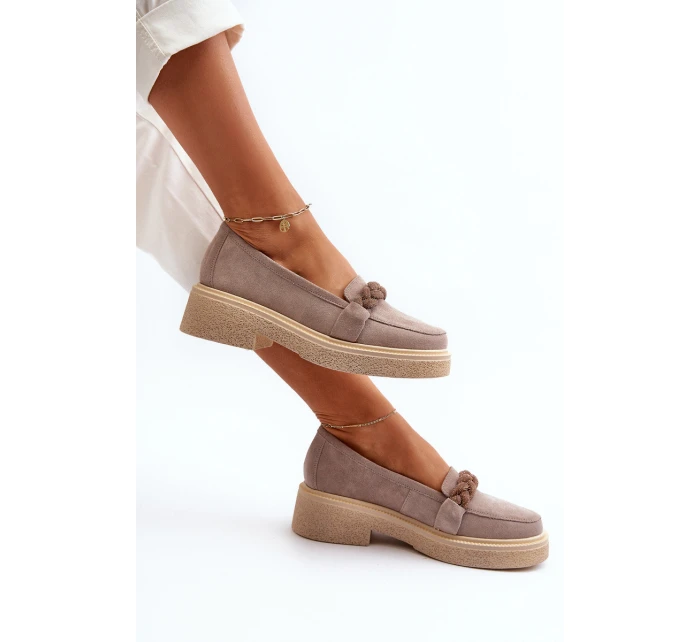 Zazoo 3429/W Damskie Zamszowe Mokasyny Z Ozdobą Cappuccino Zazoo 3429/W Damskie Zamszowe Mokasyny Z Ozdobą Cappuccino