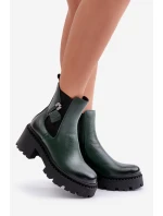 Kožené Zateplené Boty S Dekorací model 21673735 - Zazoo