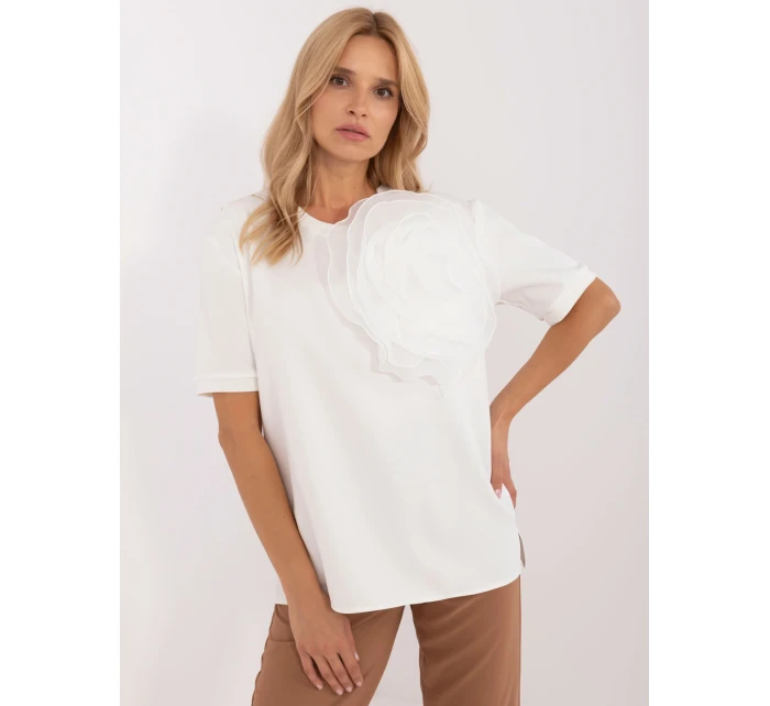 Bluzka LK BZ model 20463569 ecru - FPrice Bluzka LK BZ model 20463569 ecru - FPrice