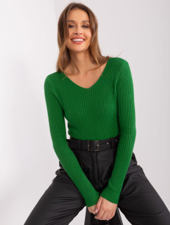 Klasický zelený viskózový sveter
