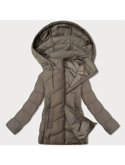 Béžová dámska bunda s kapucňou J Style (16M9191-62)