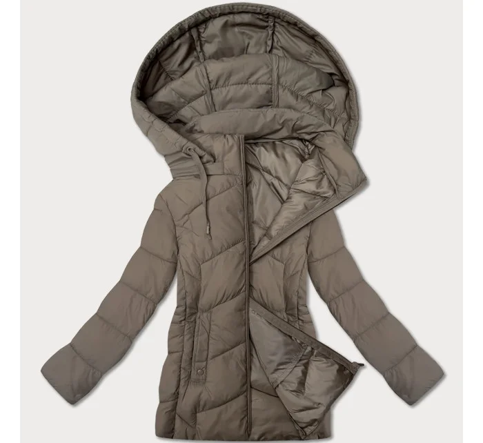 Béžová dámska bunda s kapucňou J Style (16M9191-62)