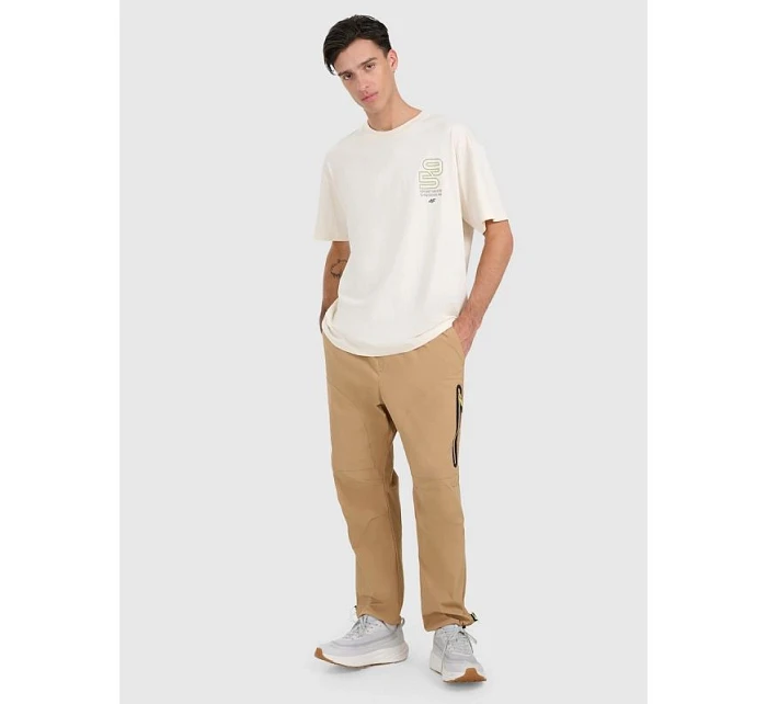 Pánske tričko oversize s potlačou 4F 4FRAW25TTSHM3220-11S