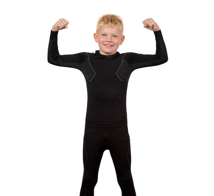 Detský termo set Active GT43204 black-grey - Alpinus