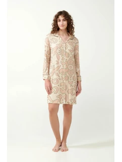 Béžová noční košile s knoflíky model 20515288 - Vamp
