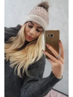 Čepice model 18743588 béžová - K-Fashion Čepice model 18743588 béžová - K-Fashion