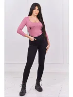 model 18746060 body s potiskem pistole tmavě růžové - K-Fashion