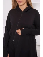 Souprava mikiny s delší model 18749182 černá - K-Fashion