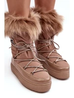 Dámské sněhule tmavě hnědé model 21635494 - Boto