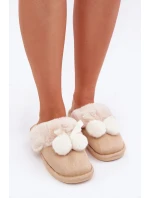 Kapcie Damskie Z Futerkiem Beżowe Nartani Kapcie Damskie Z Futerkiem Beżowe Nartani