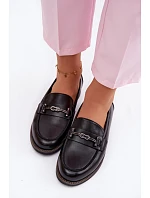 Dámské kožené mokasiny Vinceza 18132 Černé