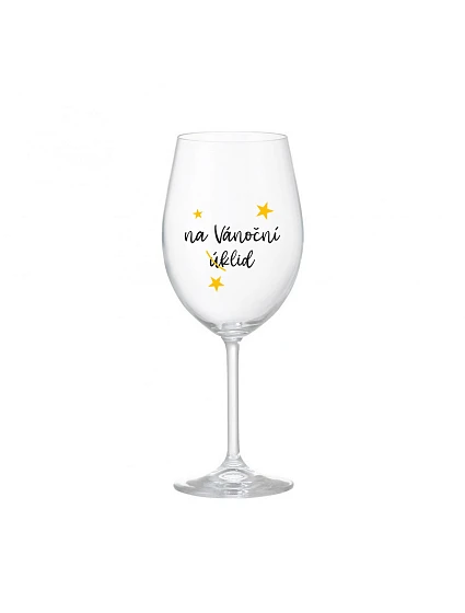 NA Vianočné čistenie - číry pohár na víno 350 ml
