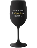 černá sklenice na víno 350 ml model 22069777 - Giftela