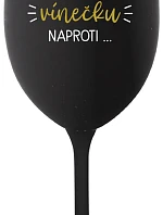 Najprv musím zjesť toto víno... - čierny pohár na víno 350 ml