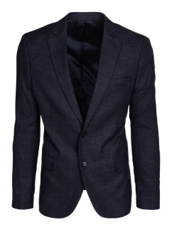 Pánske jednoradové sako v tmavomodrej farbe FashionStreet MX0620