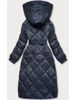 DŁUGA KURTKA PUCHOWA DAMSKA GRANATOWA model 21244364 - Ann Gissy