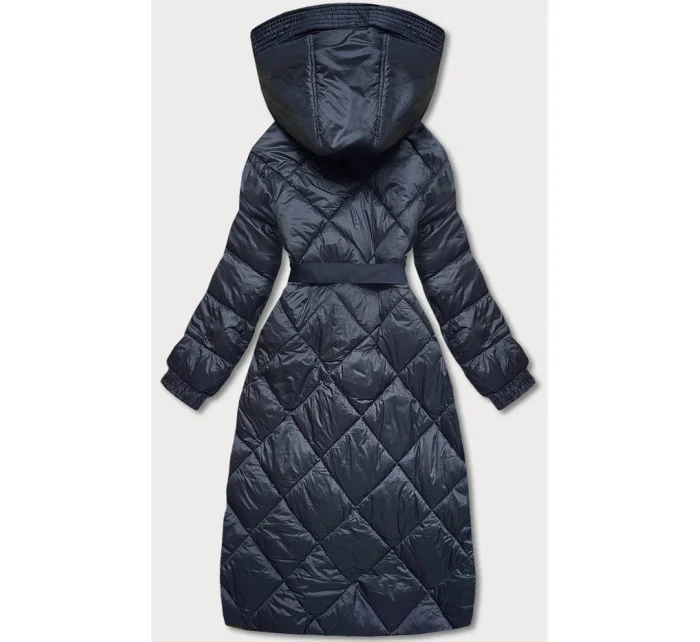 DŁUGA KURTKA PUCHOWA DAMSKA GRANATOWA model 21244364 - Ann Gissy