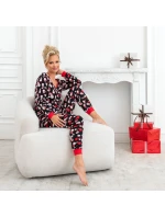 Dámske pyžamo Santi long black - Donna