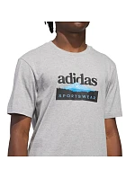 Pánske tričko adidas Sportsman Mountain Graphic T-shirt light grey KC9253 pánske