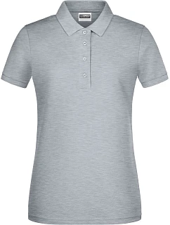 Daiber 8009 Dámske polo tričko z bio bavlny 02.8009 šedá melírovaná