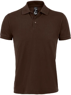 SOL'S Prime Men Pánske polo tričko z hrubej bavlny 25.0571 čokoládová