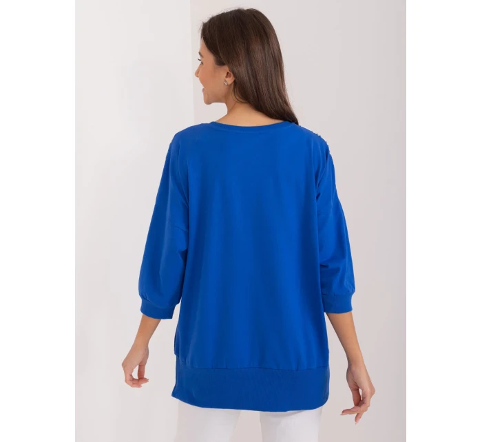 Bluzka RV BZ model 20148858 kobaltowy - FPrice Bluzka RV BZ model 20148858 kobaltowy - FPrice