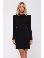 Šaty s prošíváním černé  model 19760506 - Moe