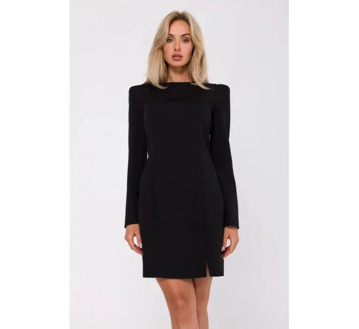 Šaty s prošíváním černé  model 19760506 - Moe