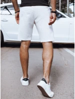 FashionStreet pánske biele teplákové šortky SX2384