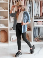 Dámské voskované legíny s vysokým pasem black Dstreet model 21982100 - FashionStreet