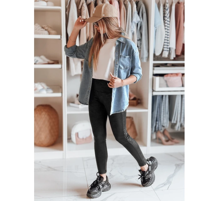 Dámské voskované legíny s vysokým pasem black Dstreet model 21982100 - FashionStreet