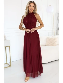 dlouhé šaty s a elegantní vínová barva model 21417004 - numoco basic