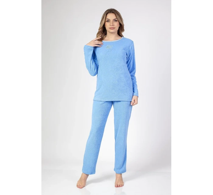 Dámske froté pyžamo Regina 677 long/r 2XL-3XL