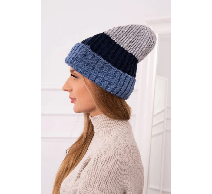 Fleecová čepice šedá model 18751517 - K-Fashion Fleecová čepice šedá model 18751517 - K-Fashion