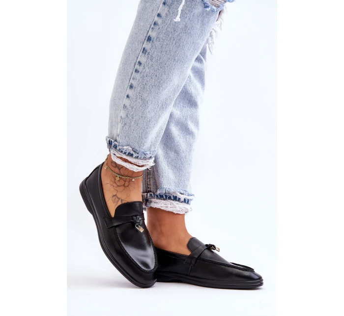 Klasyczne Mokasyny Damskie Czarne Cortez