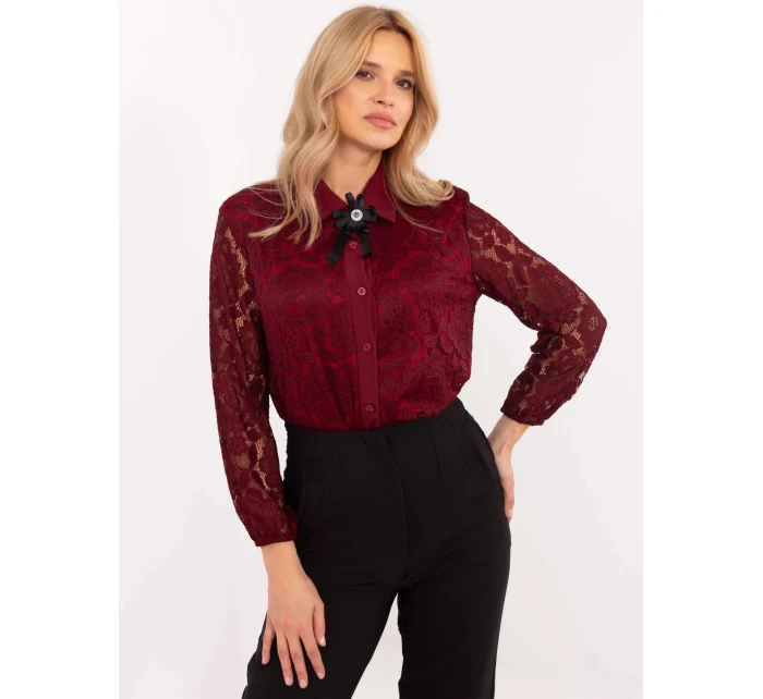 Dámska košeľa MI KS C242.16X Bordeaux - FPrice Dámska košeľa MI KS C242.16X Bordeaux - FPrice