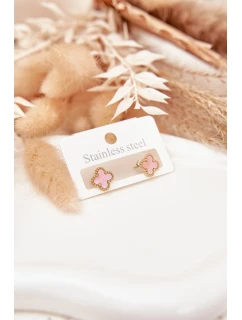 Náušnice z nerezové oceli zlatavě růžové