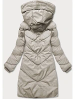 Ľahká dámska zimná bunda (5m735-62) béžová - Goodlooking