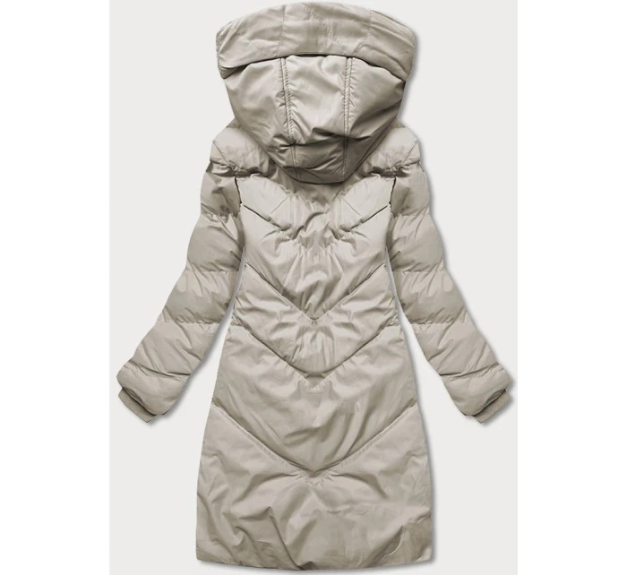 Ľahká dámska zimná bunda (5m735-62) béžová - Goodlooking