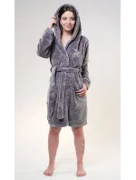 Dámský župan krátký s kapucí model 16162356 - Vienetta Dámský župan krátký s kapucí model 16162356 - Vienetta