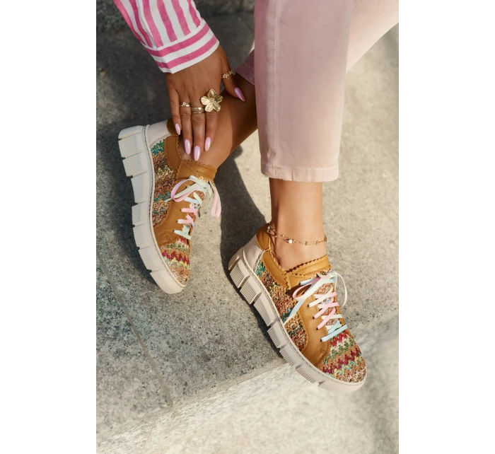 Dámské Kožené Polobotky model 21693708 Multikolor - Maciejka