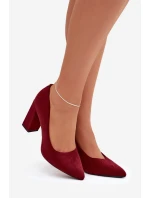 Semišové lodičky na podpatku model 21821698 - SERGIO LEONE