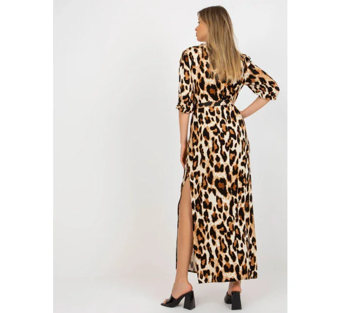 Dámske šaty LK SK 509249 2.71P čierna a béžová - FPrice