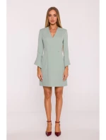 M876 Šaty so širokými manžetami - mentolové M876 Šaty so širokými manžetami - mentolové